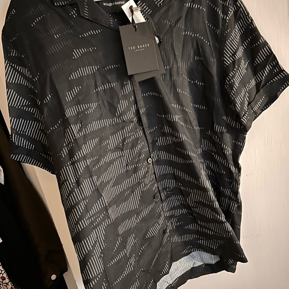 Wings + Horns Black and White Dress Shirt sold at Ted Baker